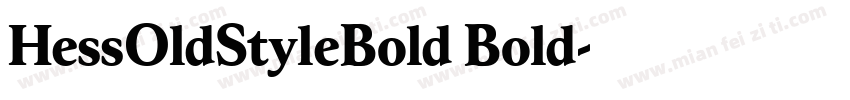 HessOldStyleBold Bold字体转换